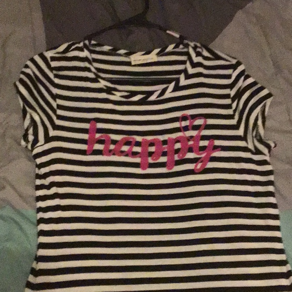 Happy with heart shirt